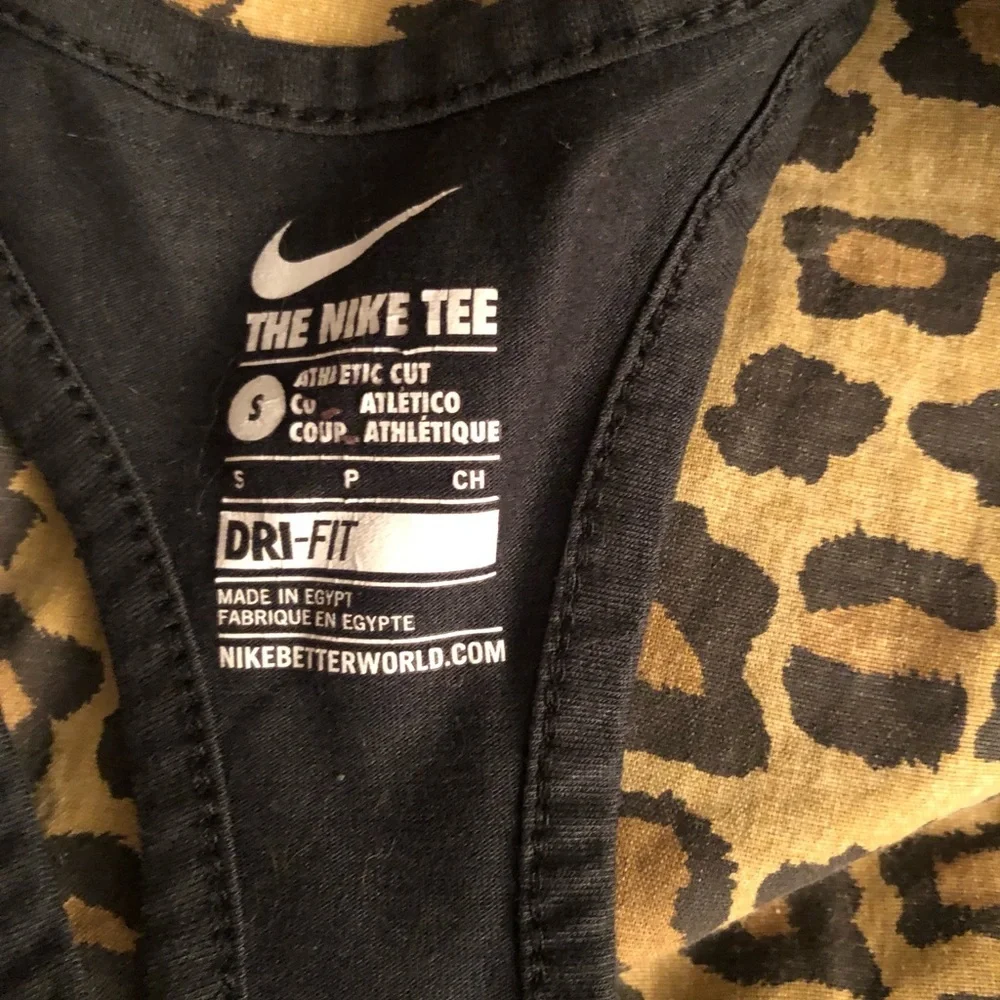 Nike size small black racerback tank”less working more working out “ graphics